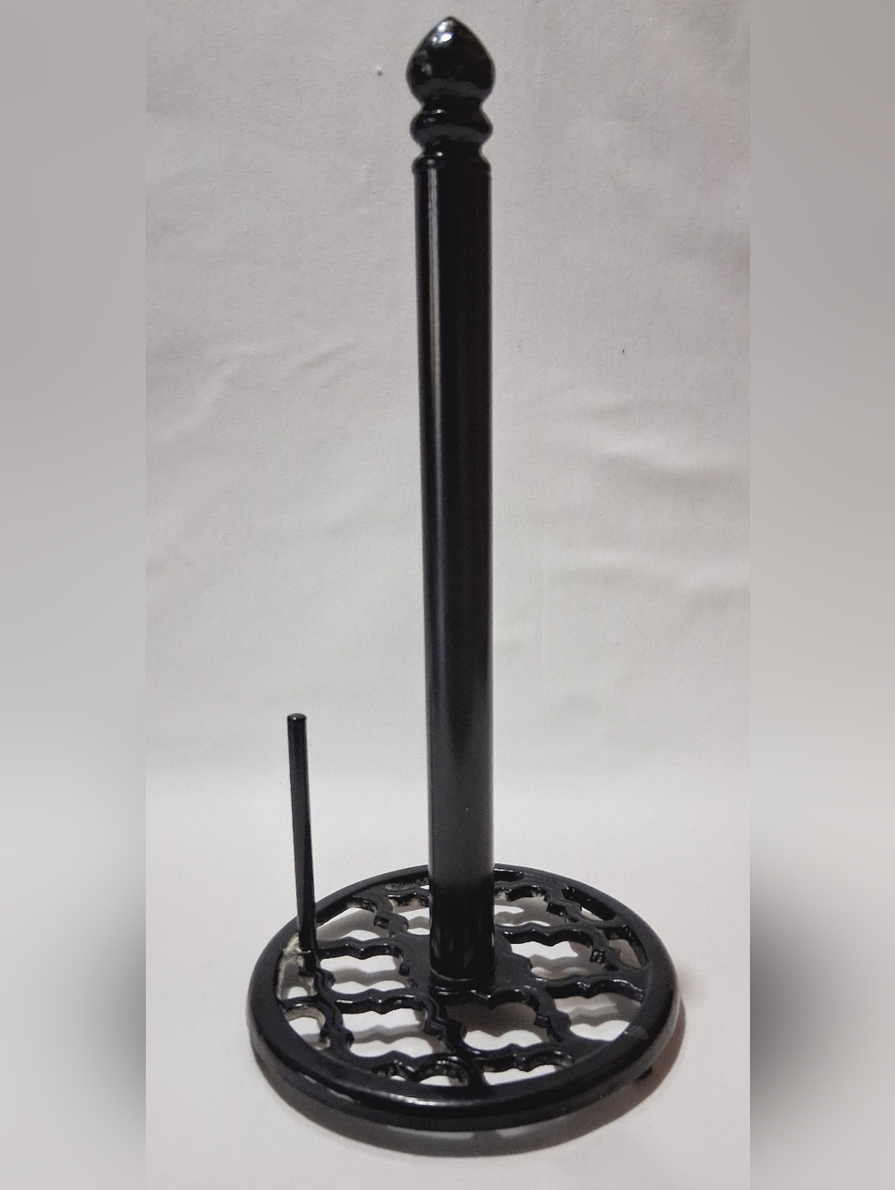 Black Cast Iron Paper Towel Holder